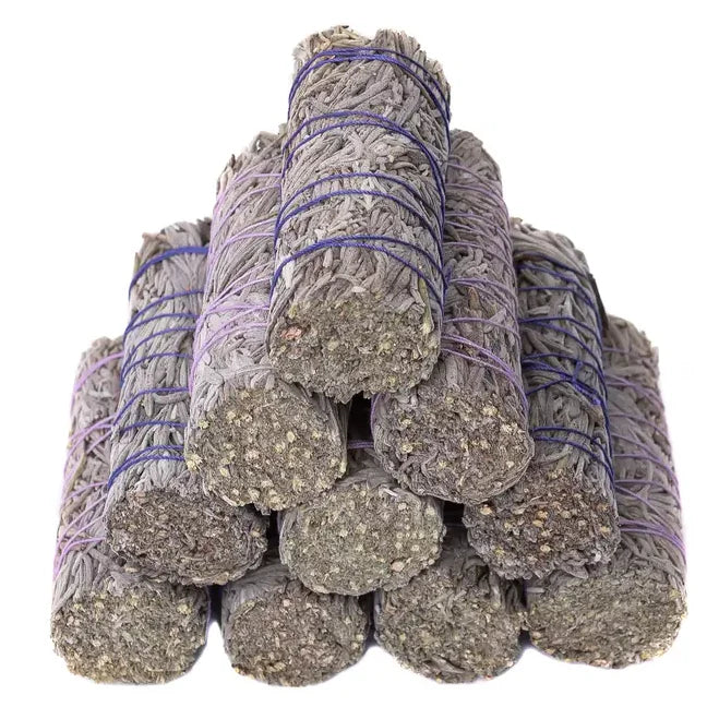 Smudge Lavender Leaf Bundled Herb Wand