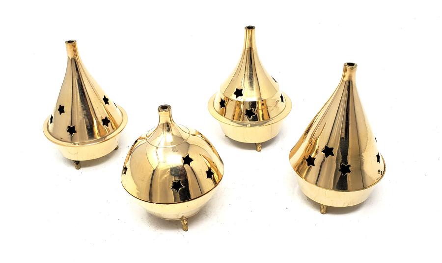 Brass Cone Incense Burner 3.5"