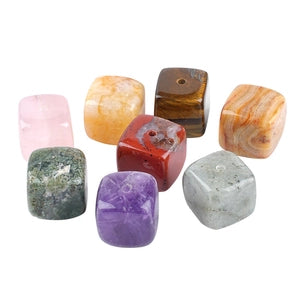 Natural Stone Cube Incense Holder Burner Base Crystal Agate (Individual)
