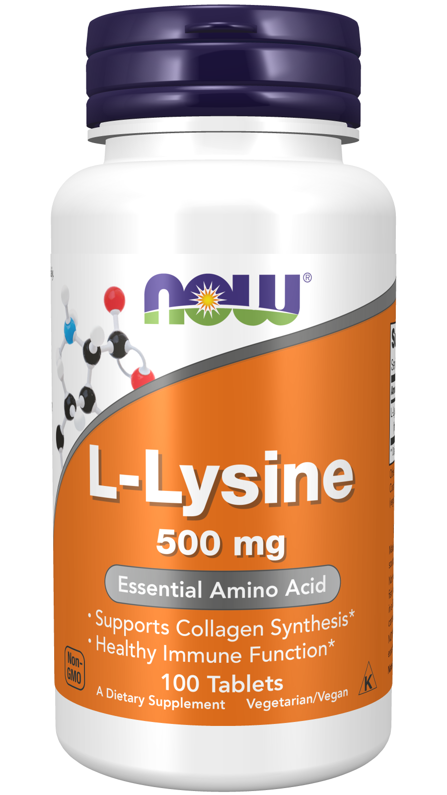L-Lysine 500 mg - 100 Veg Tablets
