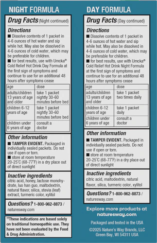 Umcka Cold Relief Hot Drink