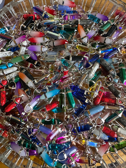 Assorted Crystal  & Stone Pendants