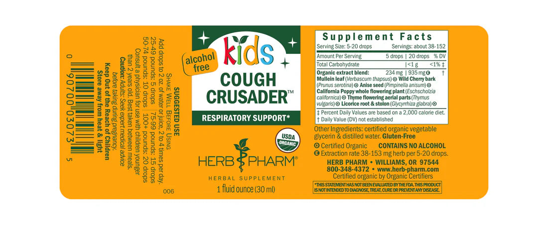 Kids Cough Crusader Extract Herb Pharm