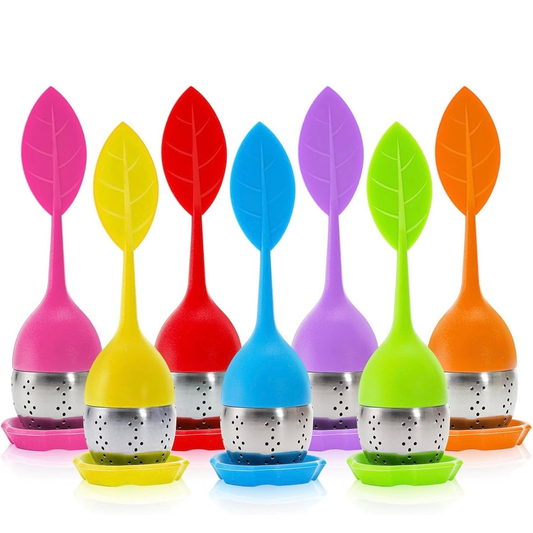 Silicone and metal tea infuser