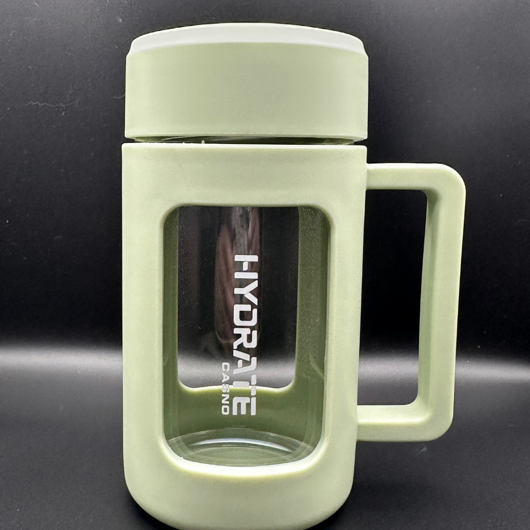 Heat Resistant Borosilicate Glass Tea Infuser Bottle With Handle Tea-Water Separation Portable Matte Mug