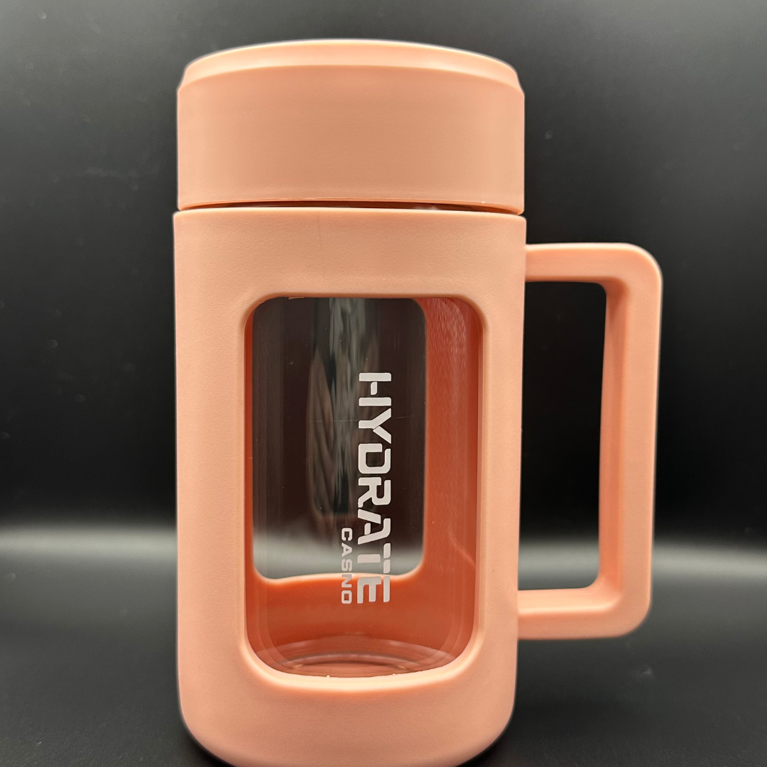 Heat Resistant Borosilicate Glass Tea Infuser Bottle With Handle Tea-Water Separation Portable Matte Mug