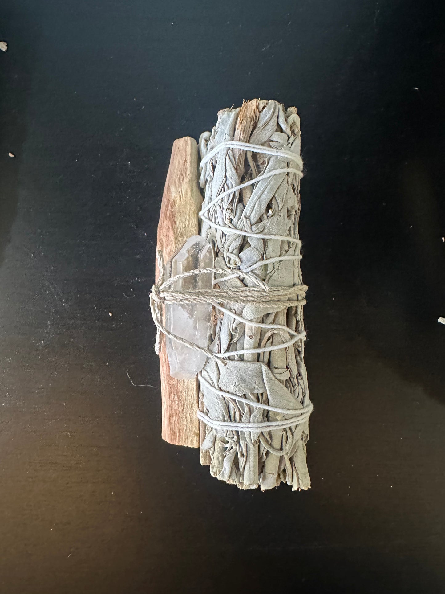 Smudge White Sage, Palo Santo Bundle with Stone