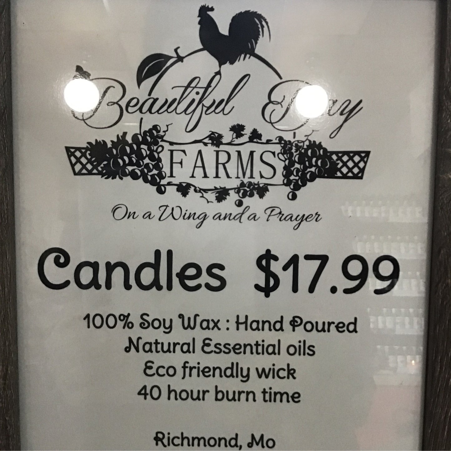 Beautiful Day Farm  Candles